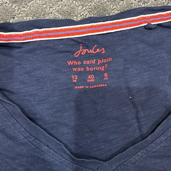 joules v neck tee shirt size 8 - Picture 2 of 5
